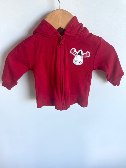 Red Moose Hoodie / 0-3m