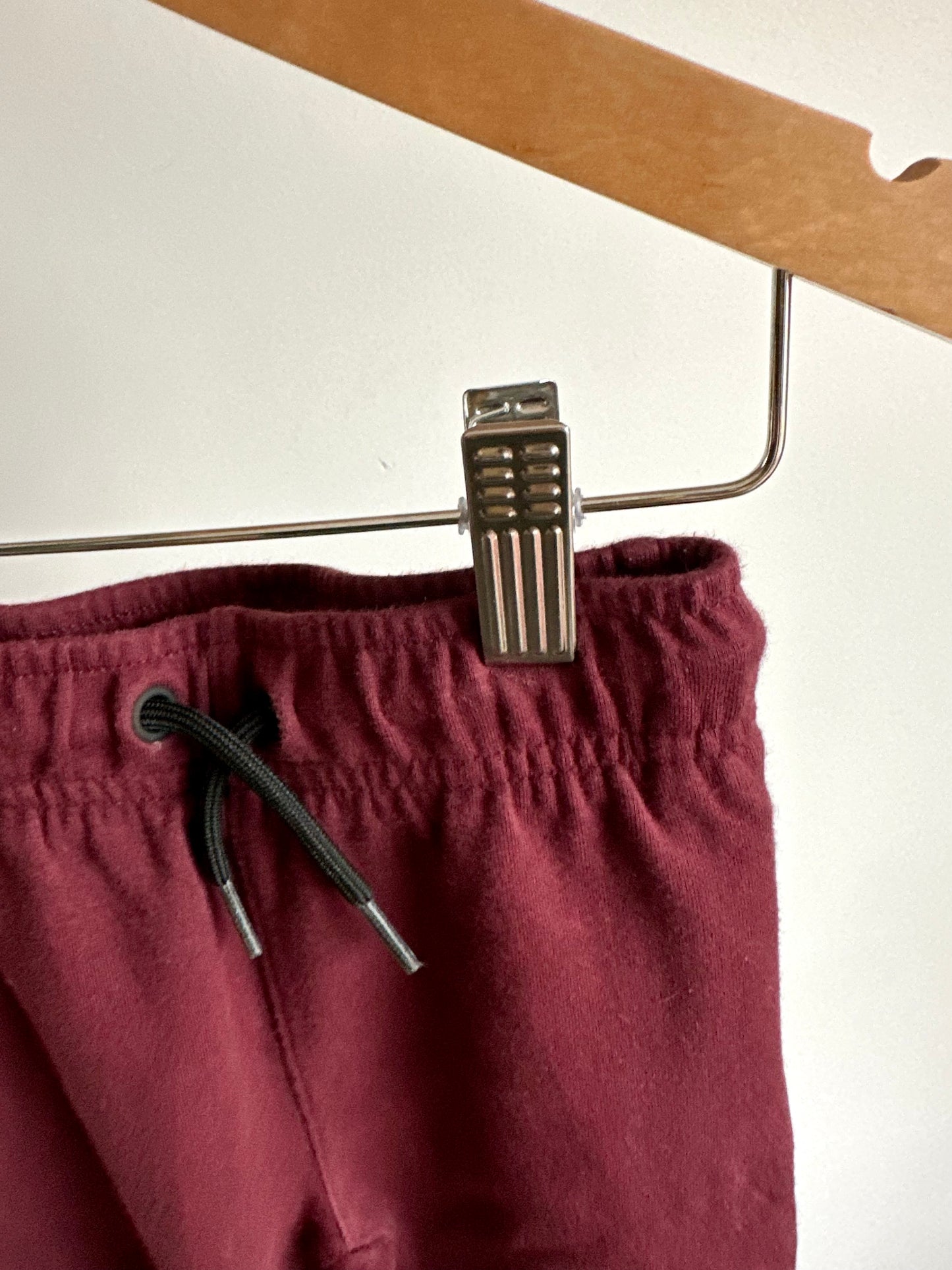 Maroon Black Zipper Pants / 3T