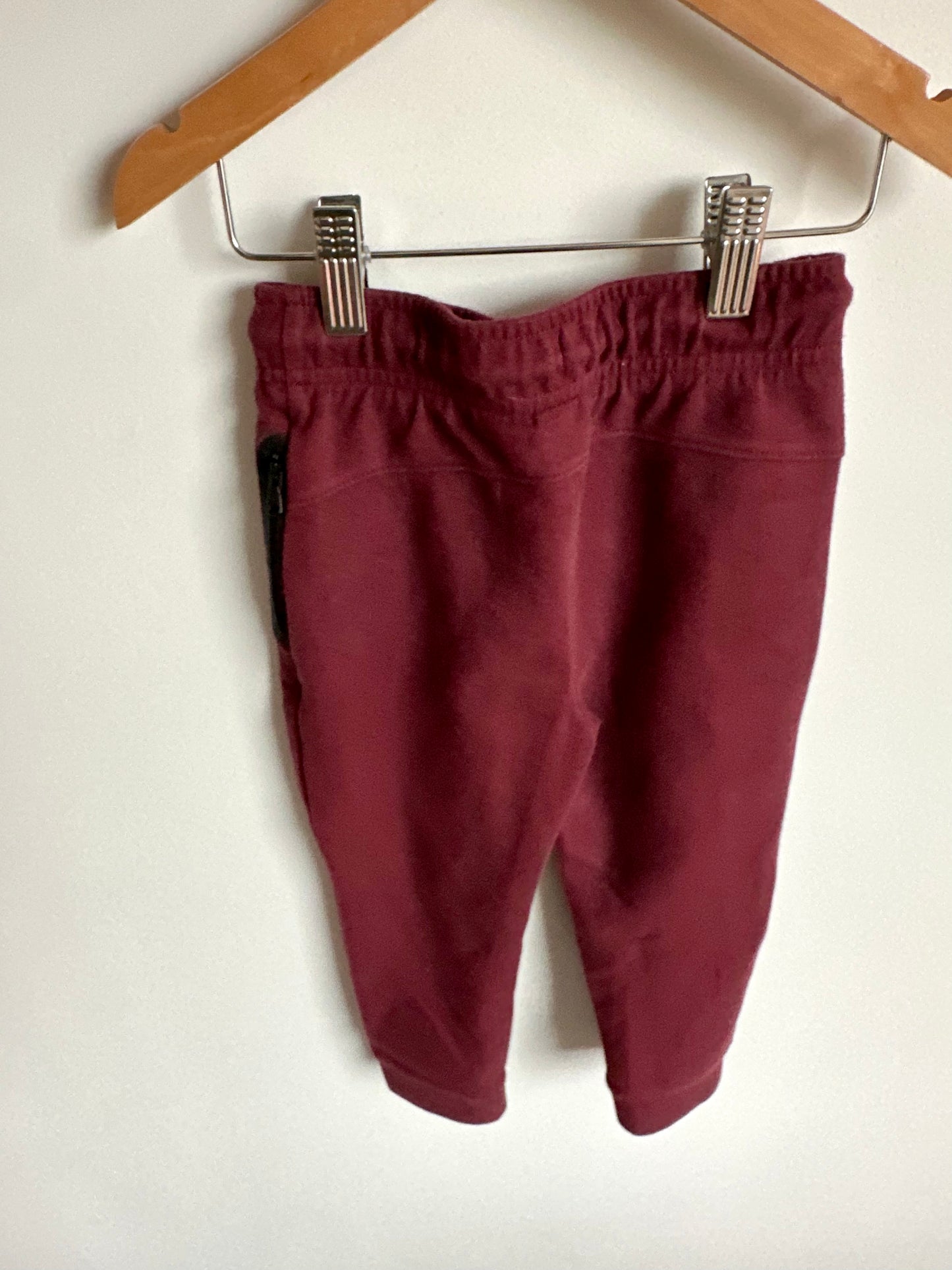 Maroon Black Zipper Pants / 3T