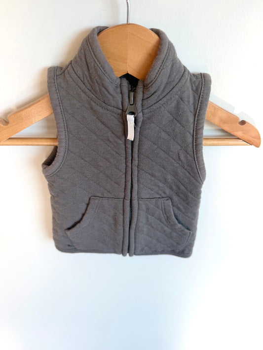 Grey Zipper Vest / 0-3m