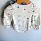 Set of 2 Gap Bodysuits - Grey Ribbed + Butterfly / 3-6m