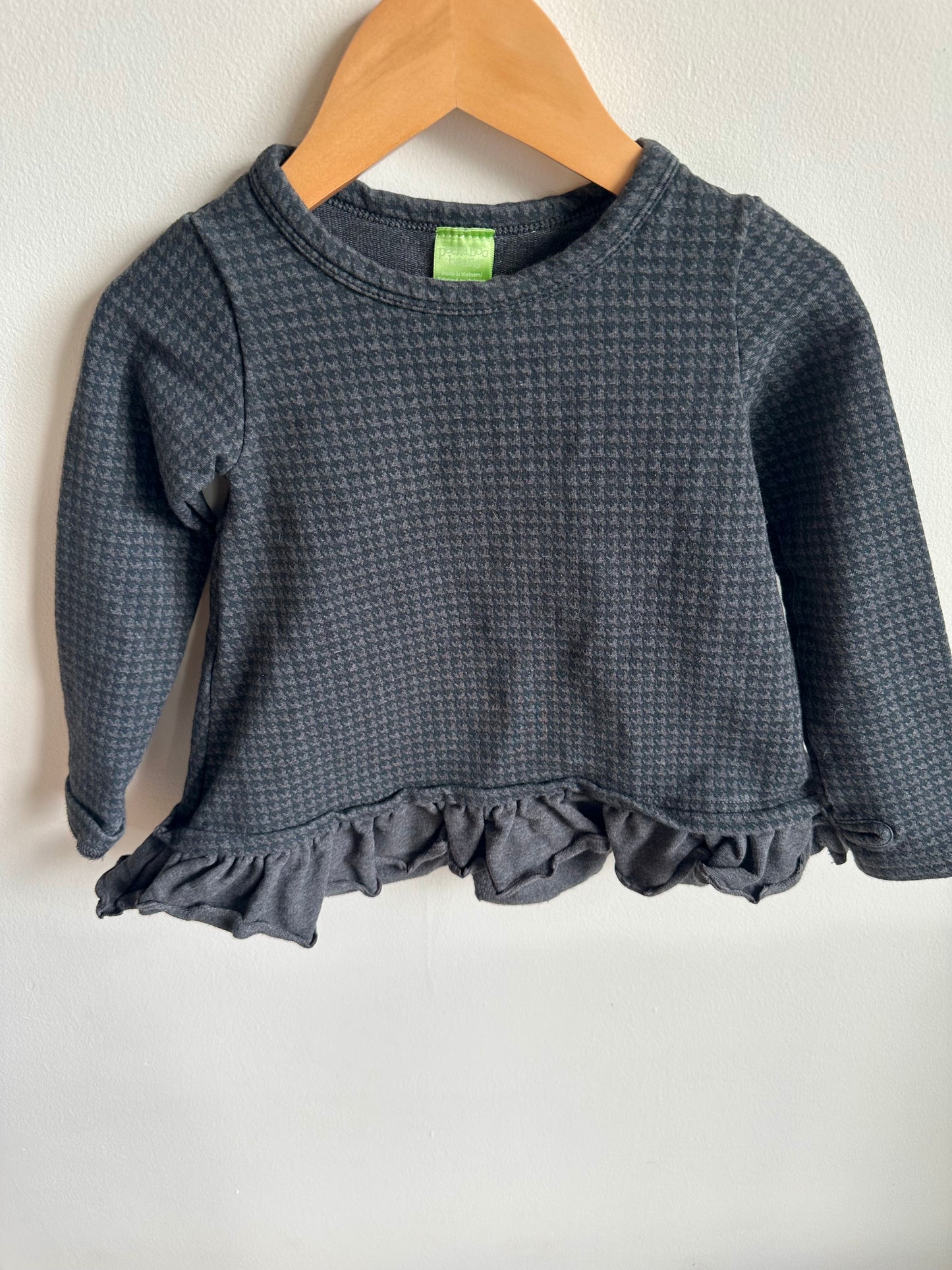 Peekaboo Beans Grey Long Sleeve Top / 3T