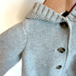 Grey Knit Button Sweater / 3-6m