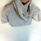 Grey Knit Button Sweater / 3-6m