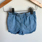 Chambray Ruffle Shorts / 12-18m