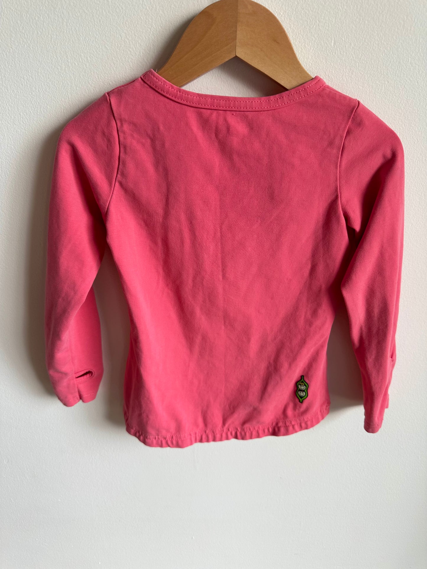 Peekaboo Beans Pink Long Sleeve Top / 3T