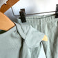 Sage Organic Ribbed Bodysuit + Pants Set / 3m