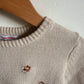 Tan Knit Floral Sweater / 3T