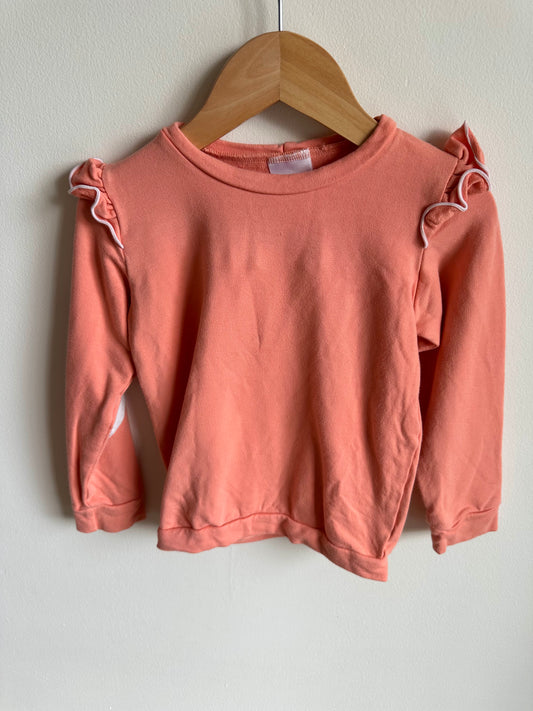 Peach Bamboo Ruffle Long Sleeve / 3T