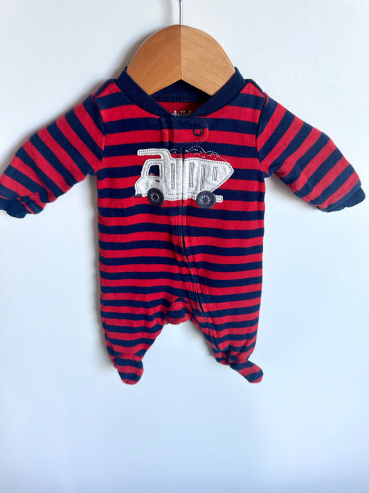 Dump Truck Striped Sleeper / 0m