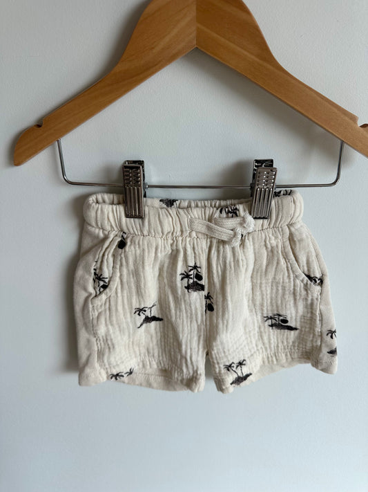 Palm Tree Muslin Shorts / 18m