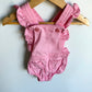 Pink Ruffle Bubble Romper / 6-12m