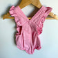 Pink Ruffle Bubble Romper / 6-12m
