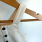 Cream Buttons Overalls / 0-3m