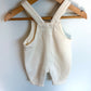 Cream Buttons Overalls / 0-3m