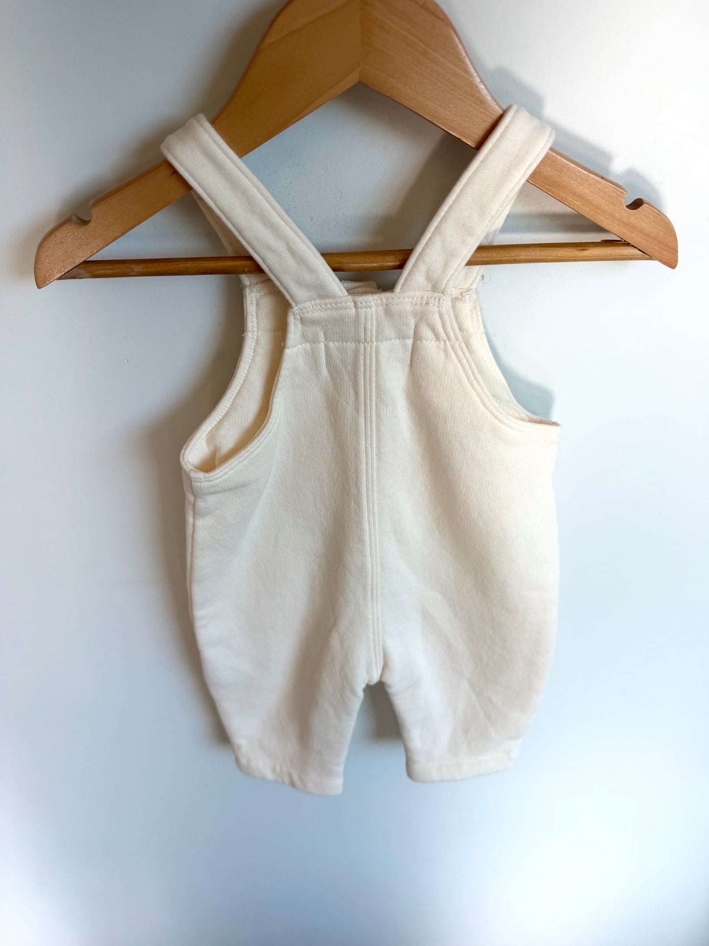 Cream Buttons Overalls / 0-3m