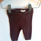 Brown Ribbed Leggings / 6m