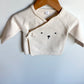Wrap Cream Face Top / 3-6m