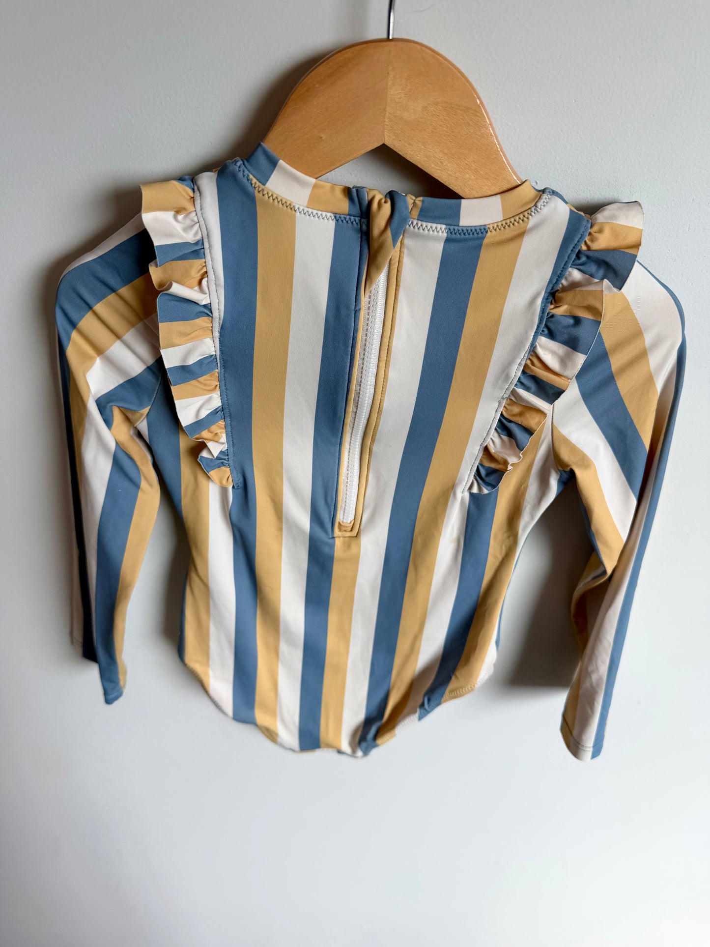 Miles the Label Vertical Stripes Swimsuit / 4 years