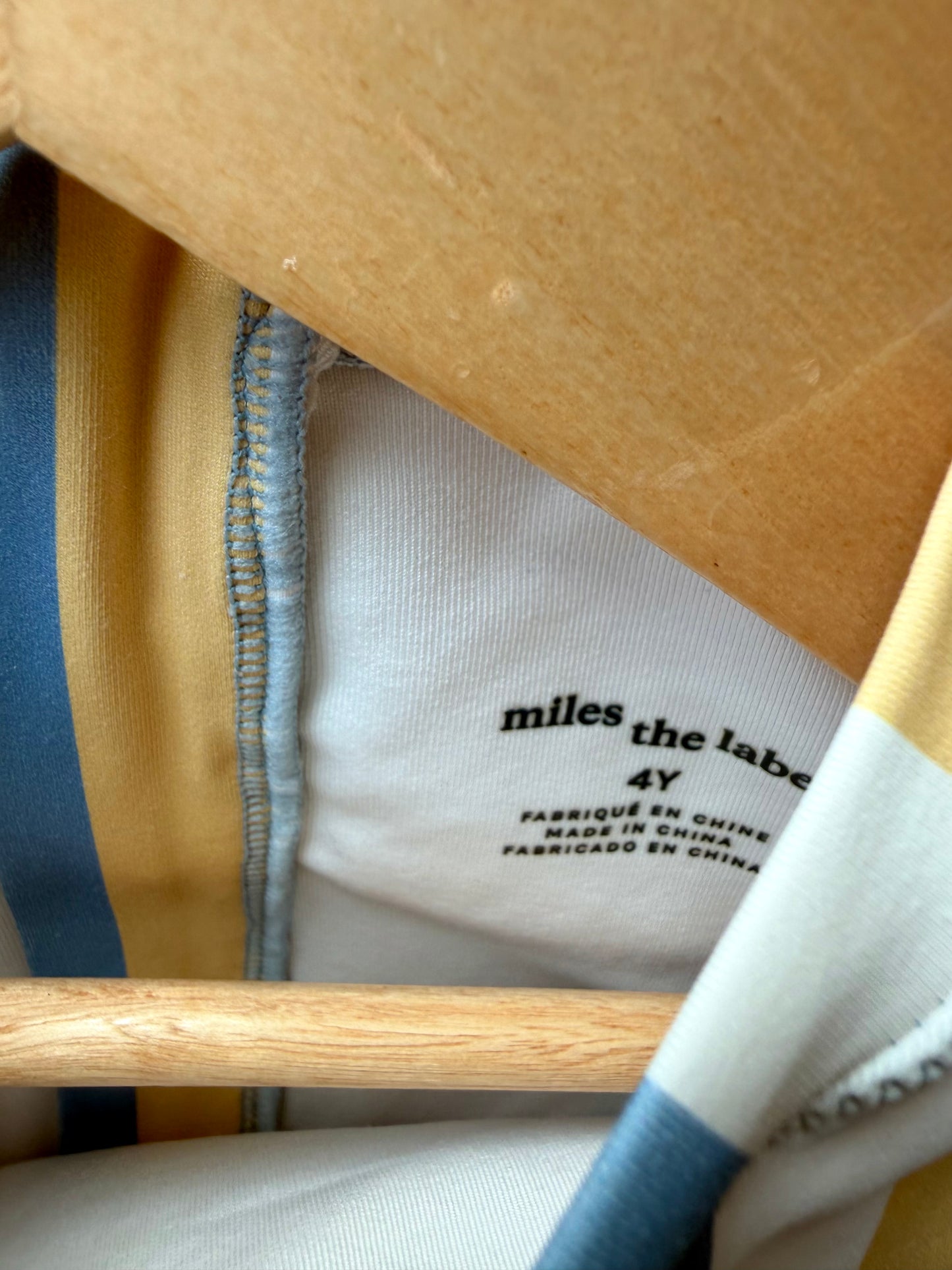 Miles the Label Vertical Stripes Swimsuit / 4 years