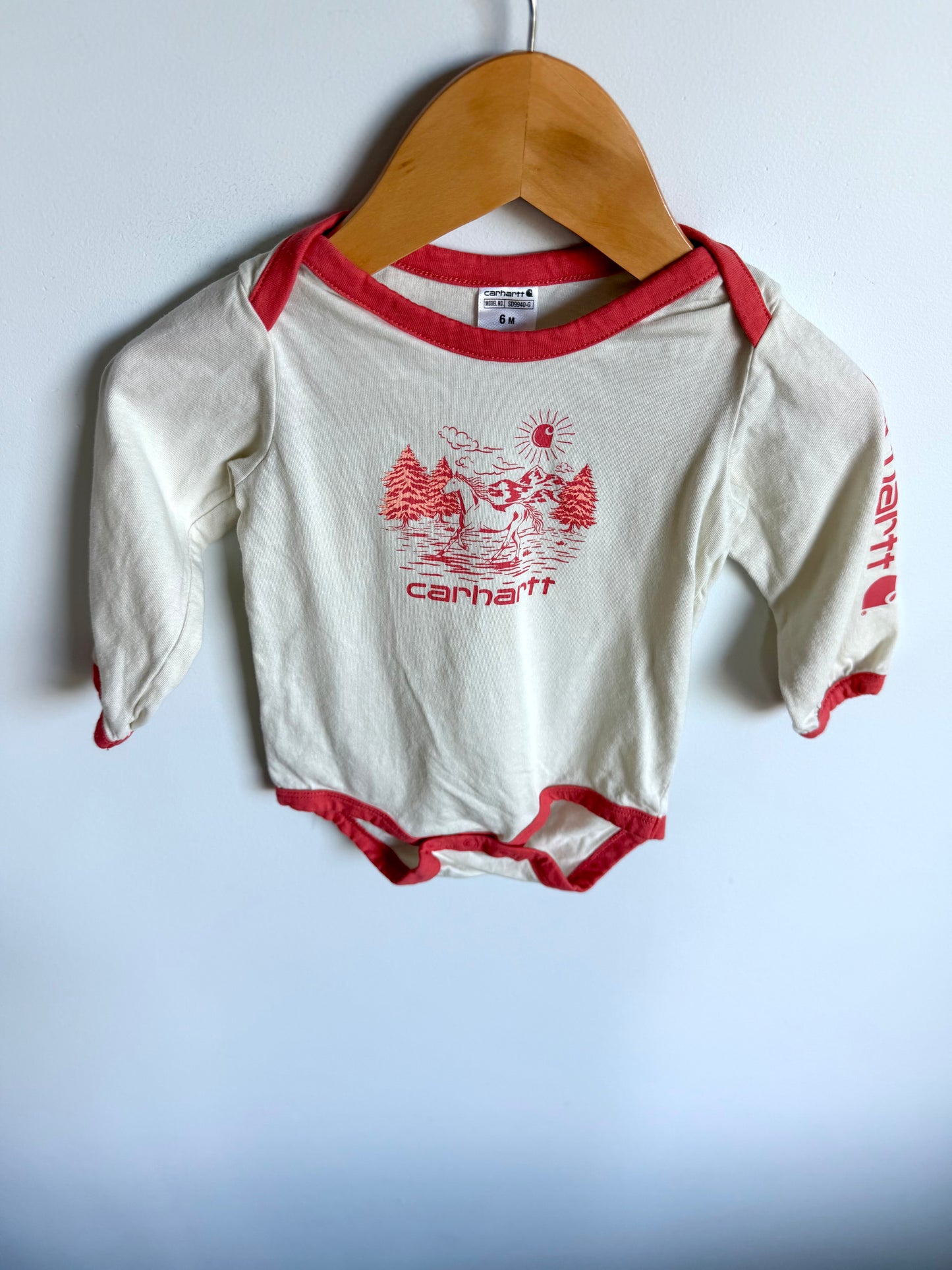Set of 2 Carhartt Horse Bodysuits / 3-6m