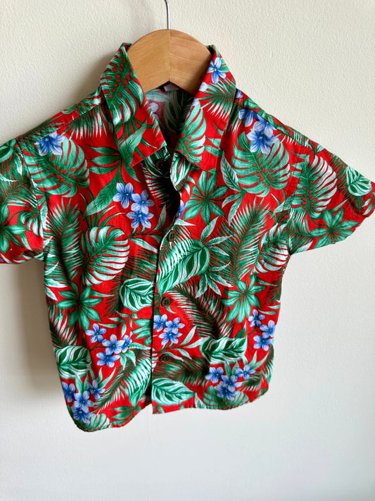 Hawaiian Leaves Button Up / 2T