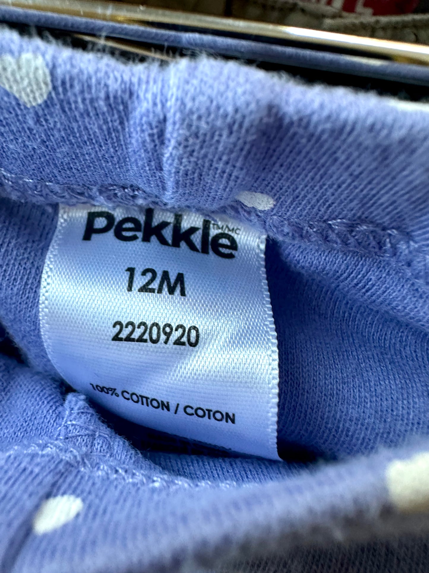 Pekkle Purple Heart Leggings / 12m