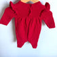 Red Knit Jumpsuit / 0-3m