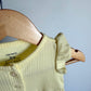 Yellow Ribbed Romper / 3m
