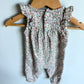 Organic Muted Floral Romper / 3m