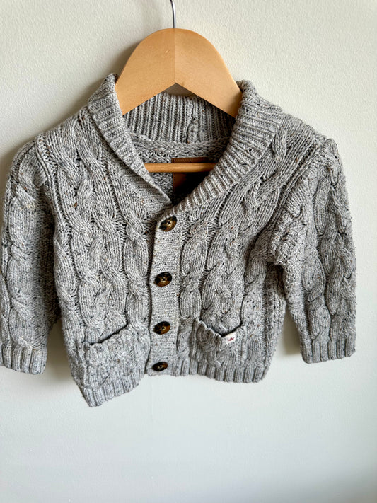 Grey Cowl Neck Sweater / 18-24m