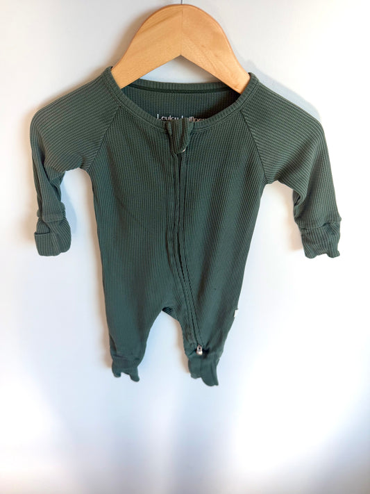 Loulou Lollipop Green Waffle Sleeper (PLAY) / 0-3m