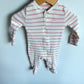 Gap Rib Pink Striped Sleeper / 0-3m