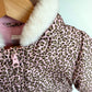 Pink Animal Print Puffer Suit / 18m