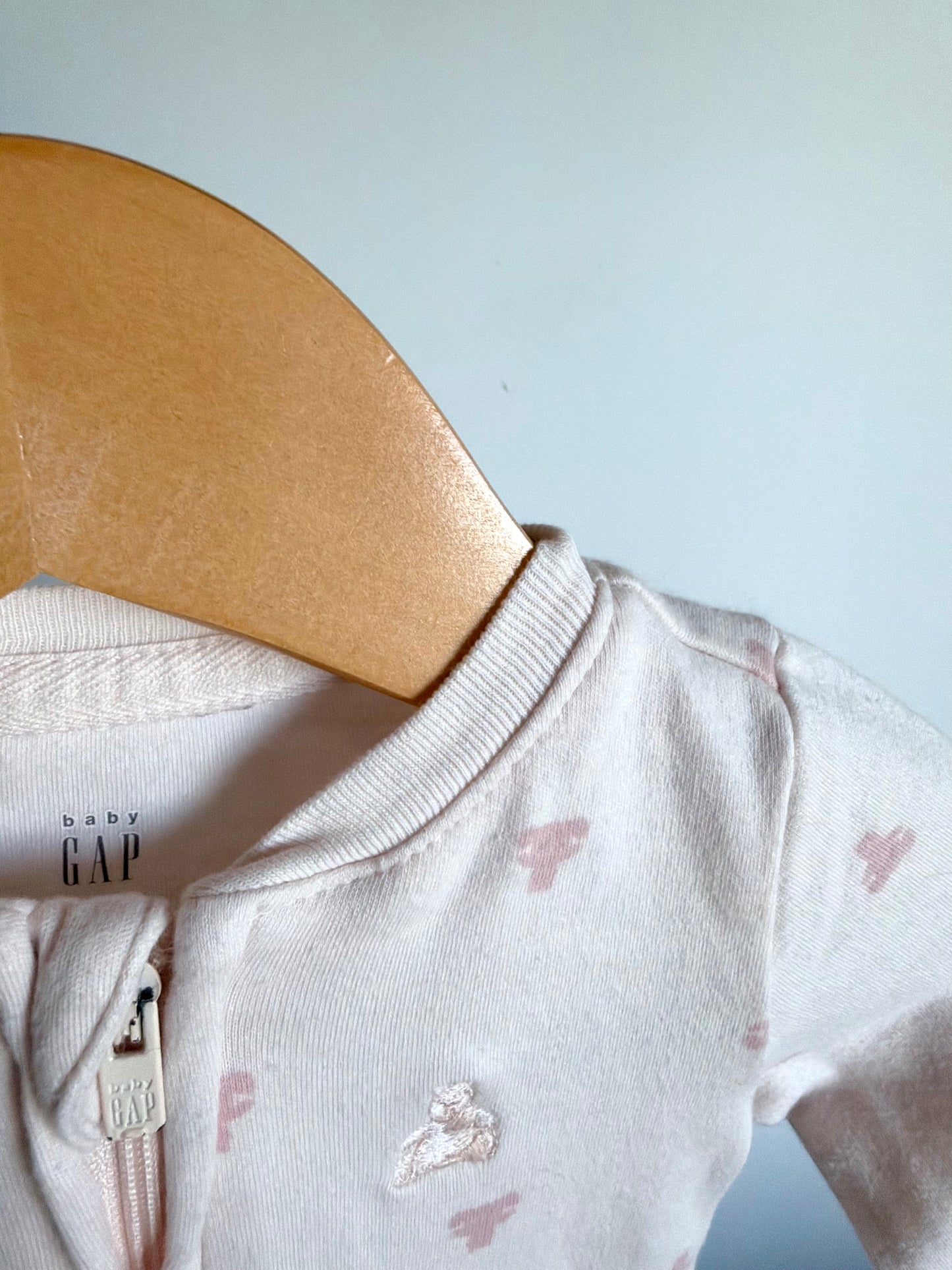 Gap Blush Teddy Pattern Sleeper / 0-3m