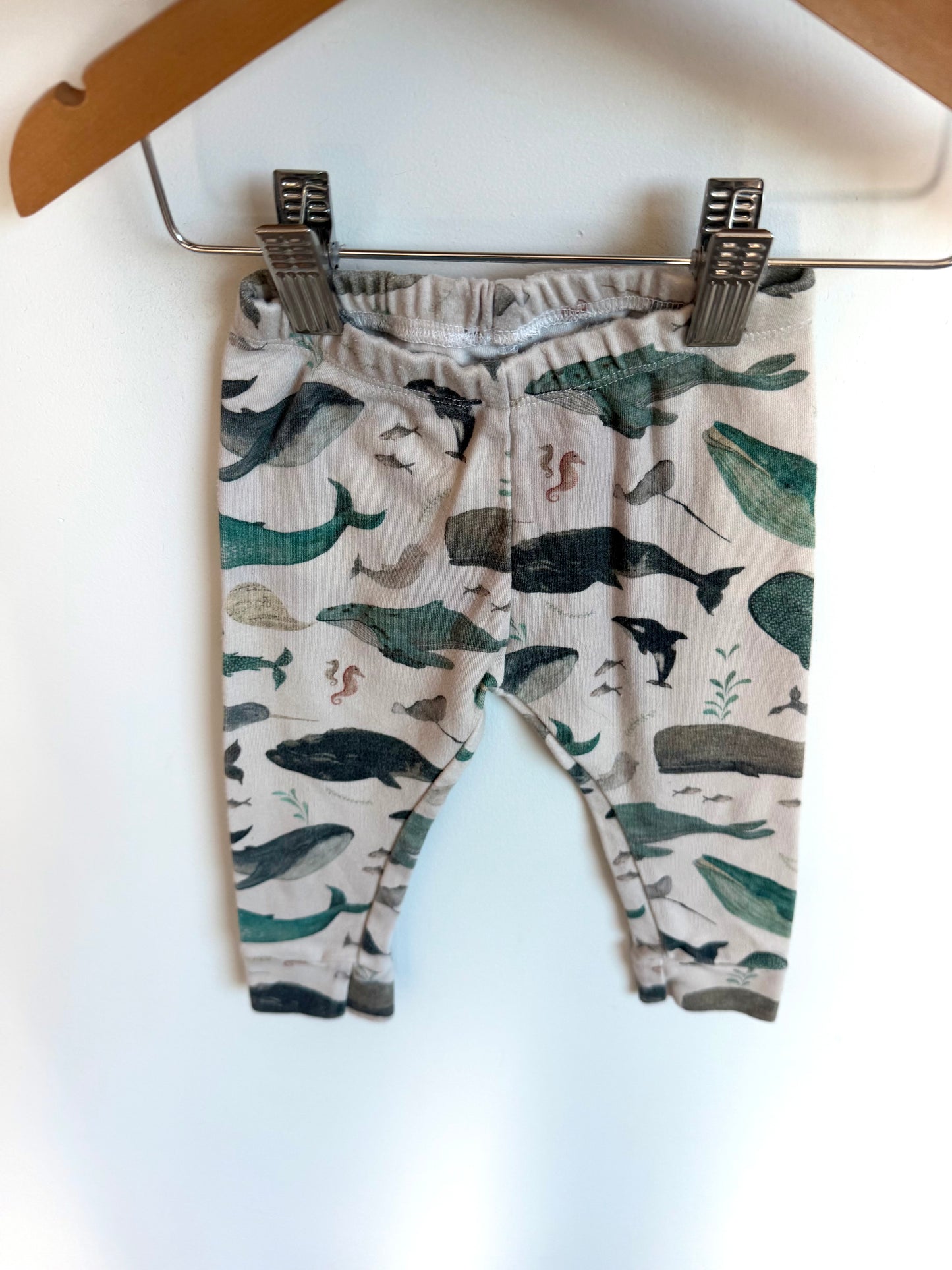 Handmade in Canada Whale Pants / 6-9m