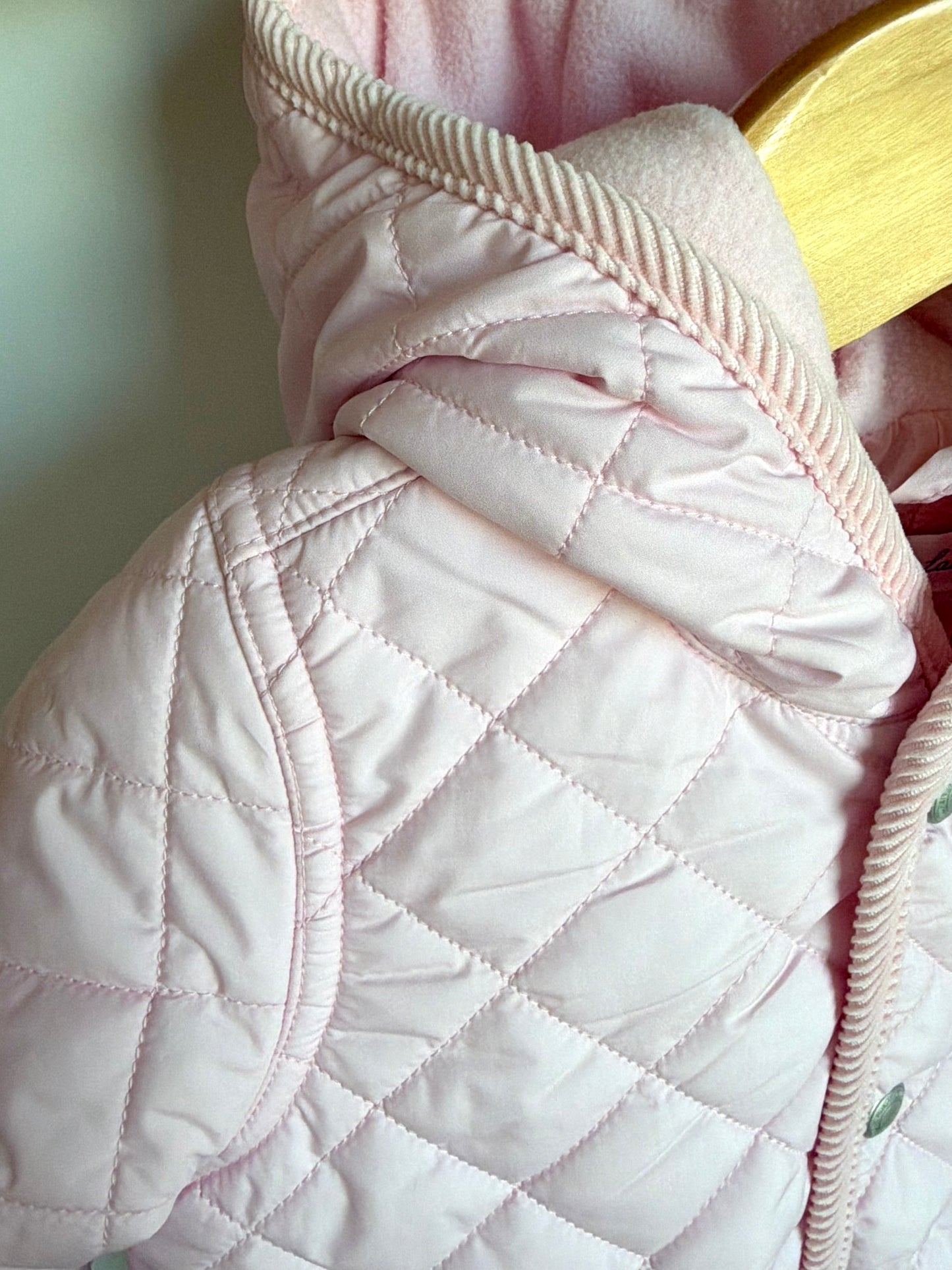 Pink Quilted Bunting Suit / 6m