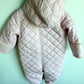 Pink Quilted Bunting Suit / 6m