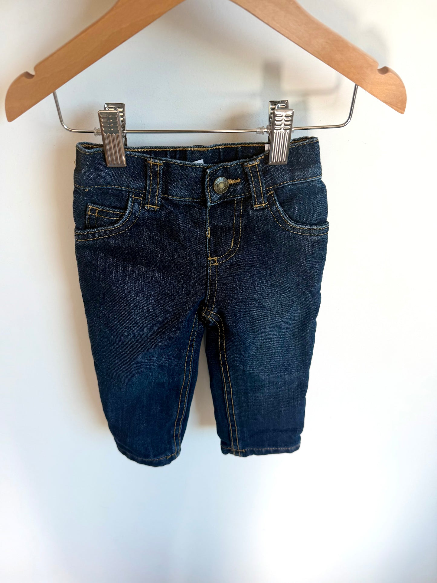 Plaid Lined Jeans / 3-6m