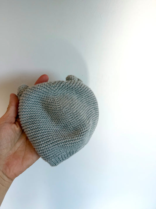 Gap Grey Knit Ears Beanie / 6-12m