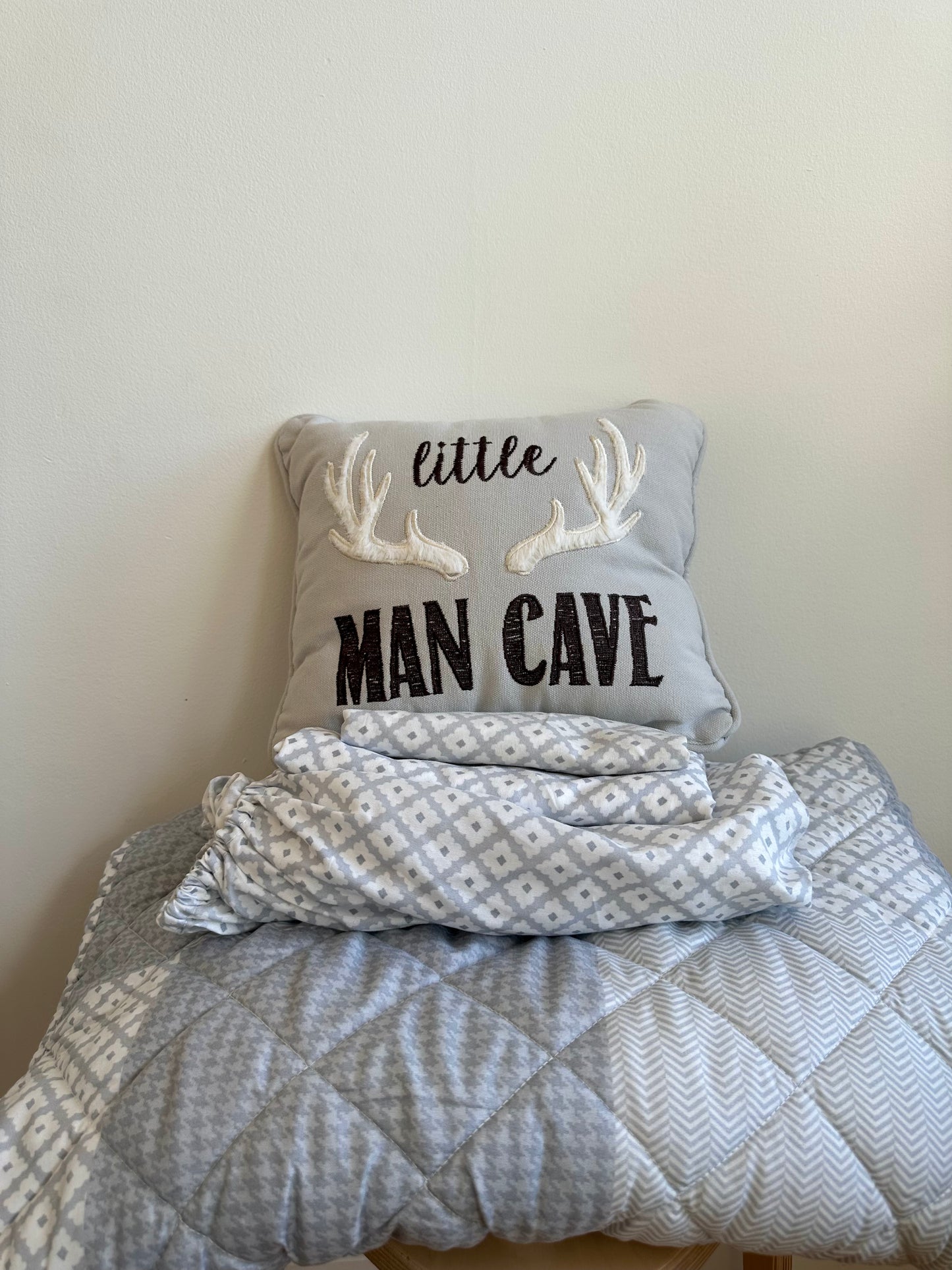 Little Man Cave Crib Sheet Set  (No Shipping)