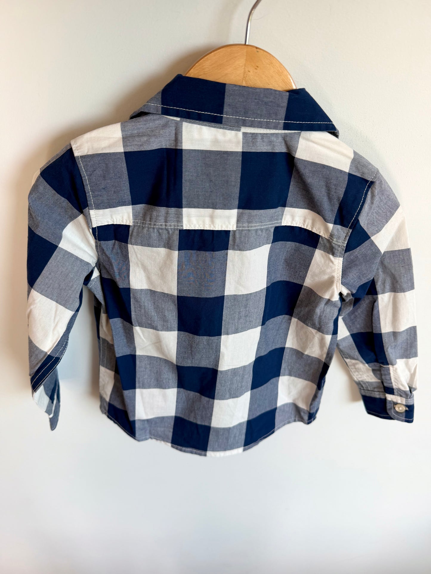 Blue Checkered Dress Shirt  / 2T