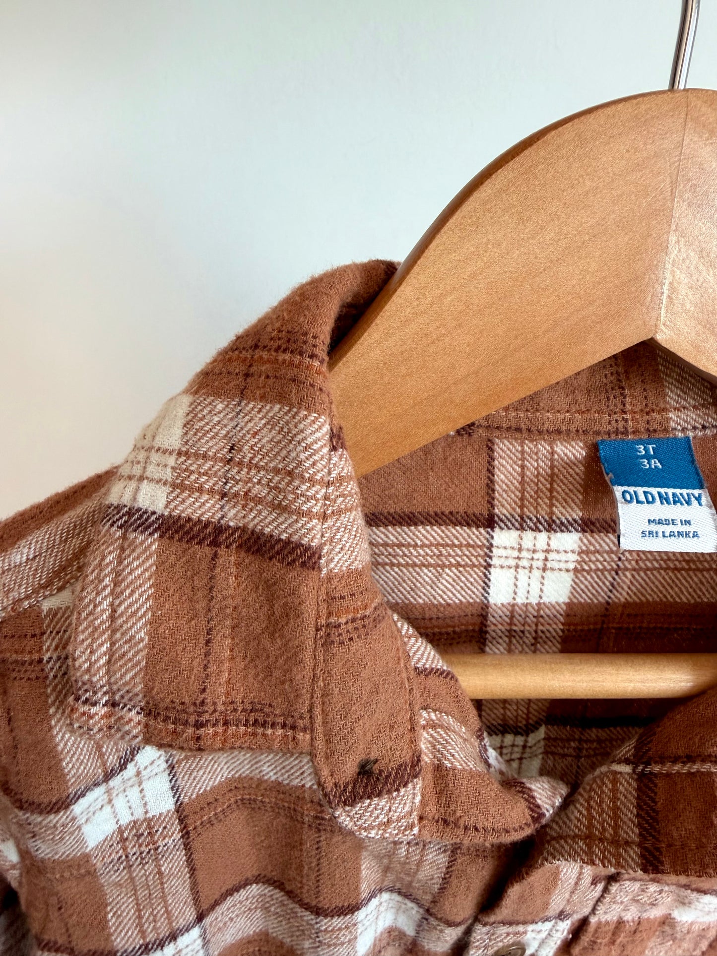 Brown Plaid Button Up / 3T