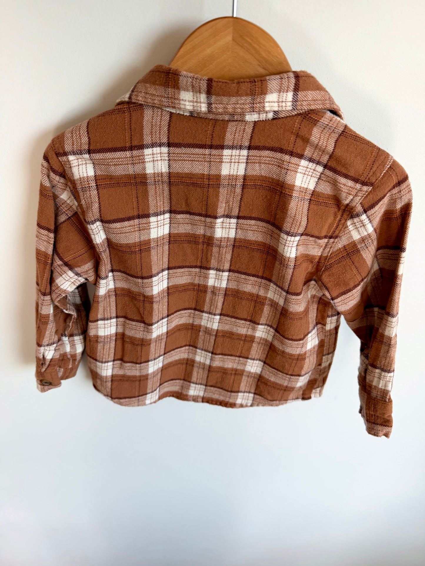 Brown Plaid Button Up / 3T