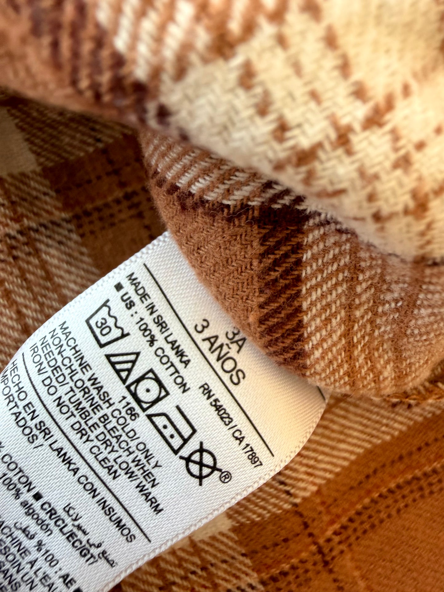 Brown Plaid Button Up / 3T