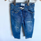 Drawstring Distressed Jeans / 2T