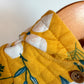 Quilted Yellow + Blue Floral Sweater / 3m