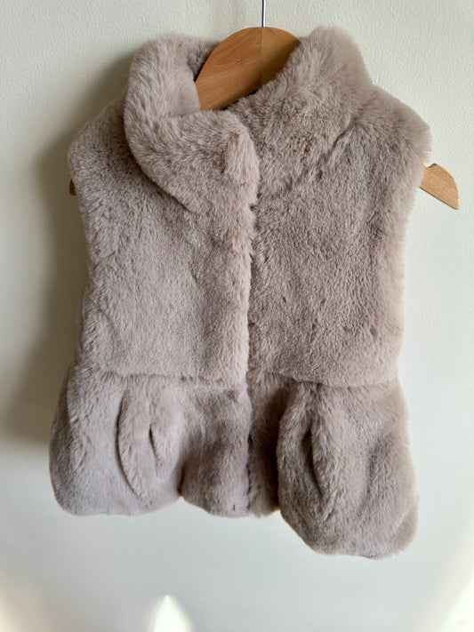 Mayoral Fawn Faux Fur Long Vest / 4T