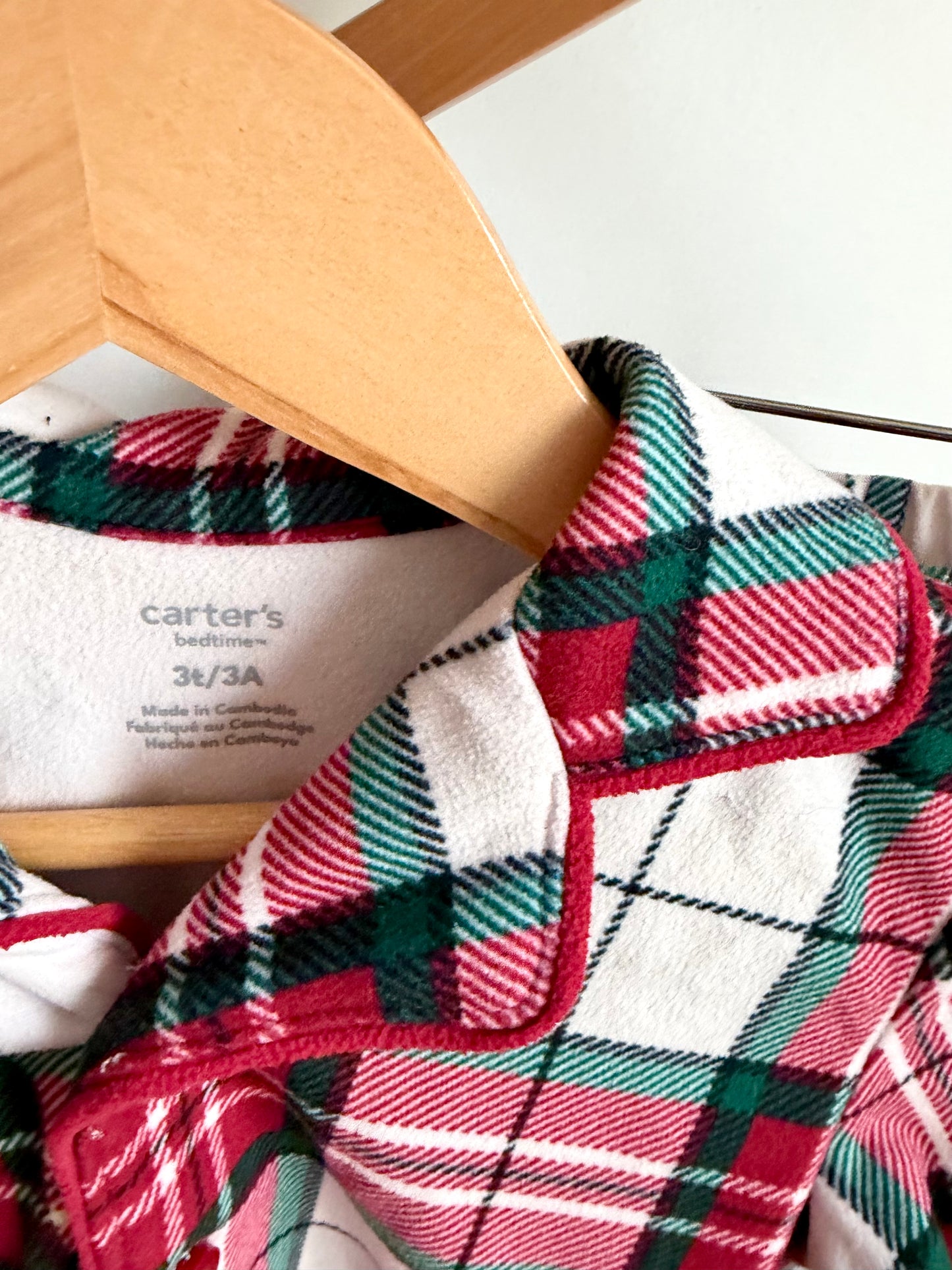 Plaid Button Up PJ Set / 3T