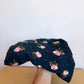 100% Cotton Navy Rose Fitted Crib Sheet